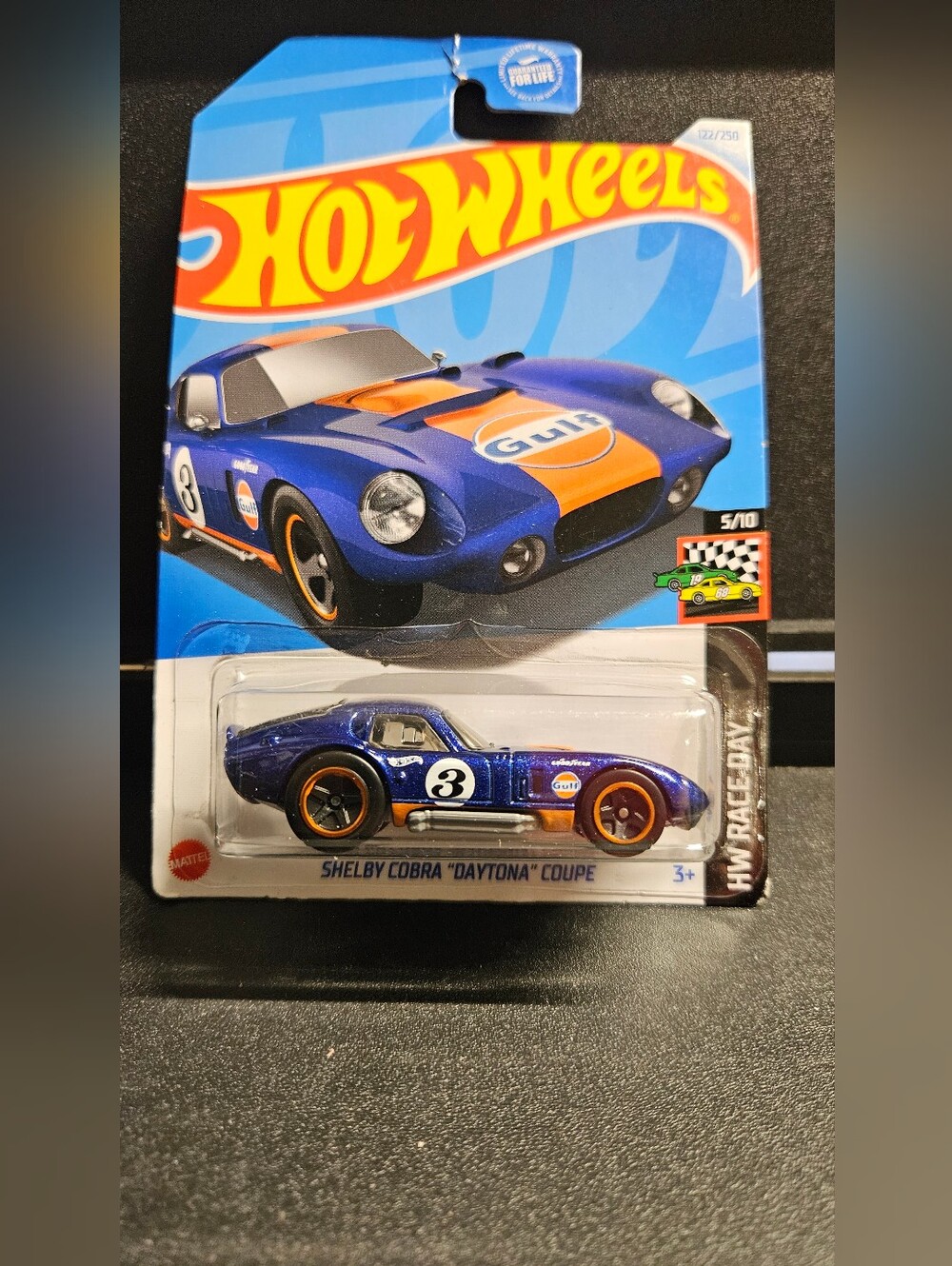 HW Metallic Bkue with Orange No.3 Shelby Cobra Daytona Coupe Race Day
